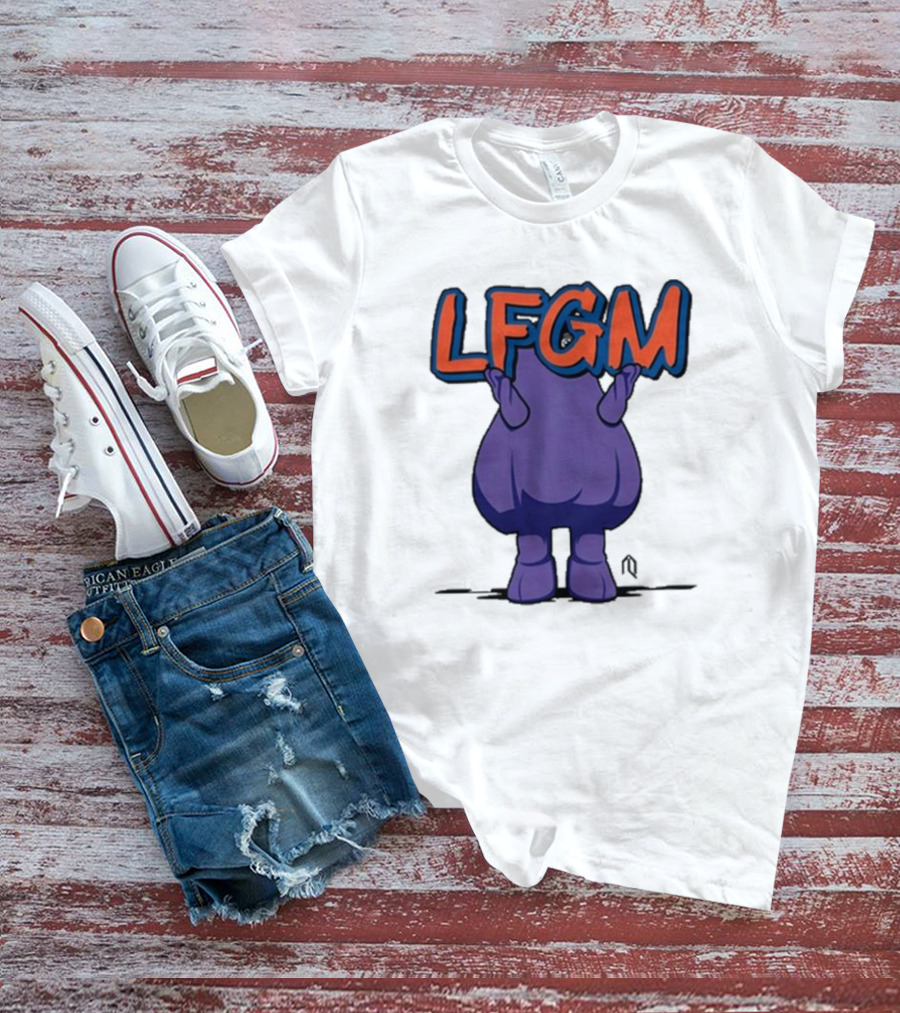 New York Mets LFGM Grimace Athlete T-Shirt