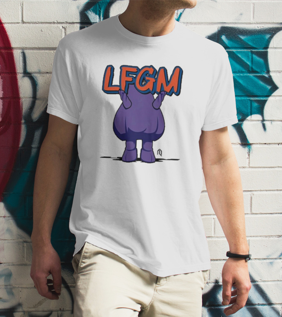 New York Mets LFGM Grimace Athlete T-Shirt