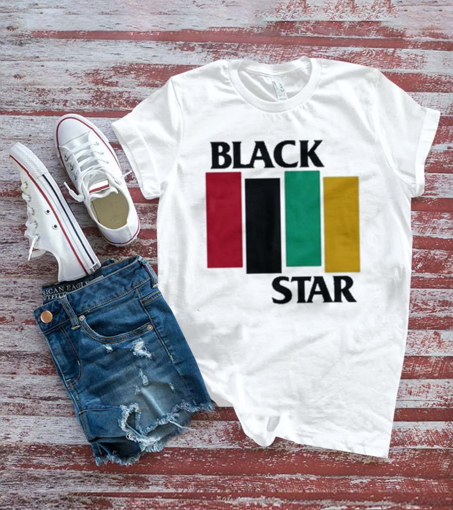 Black Star Red Black Green Yellow Flag T-Shirt
