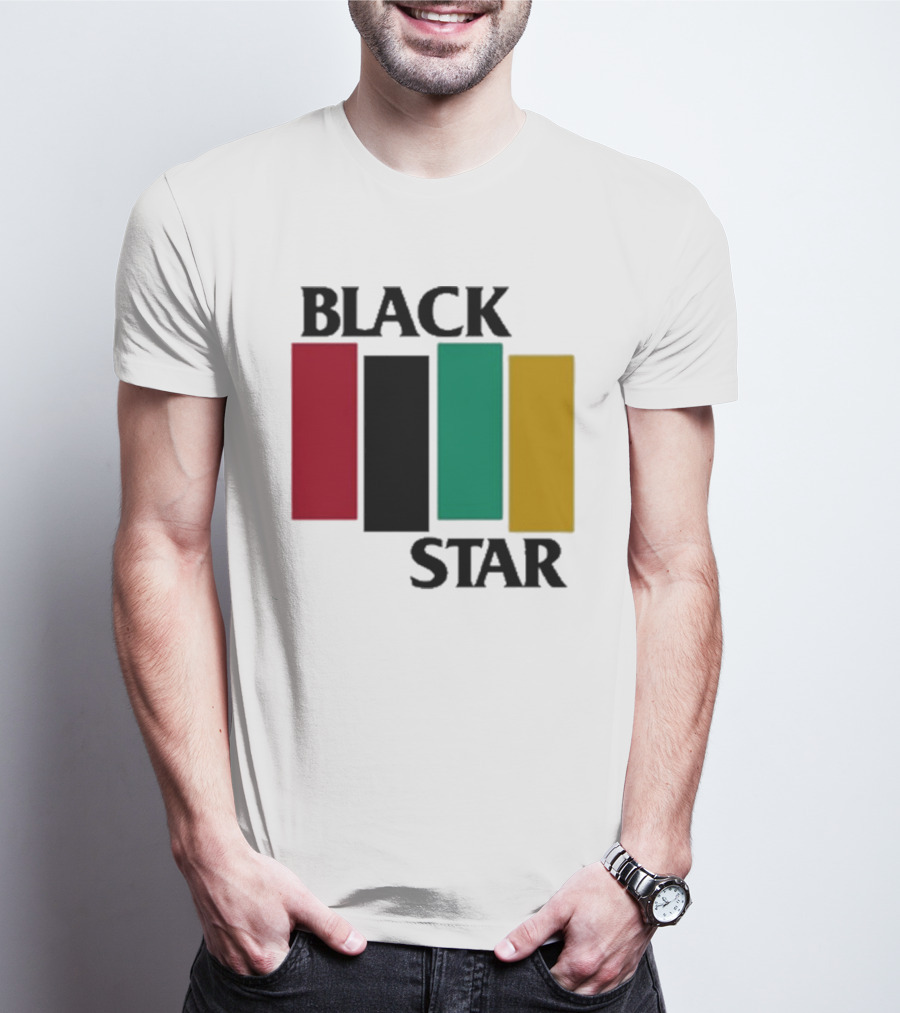 Black Star Red Black Green Yellow Flag T-Shirt