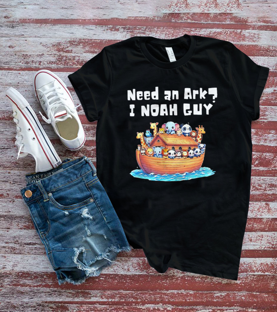 Need An Ark I Noah Guy Cartoon Animal Christian T-Shirt