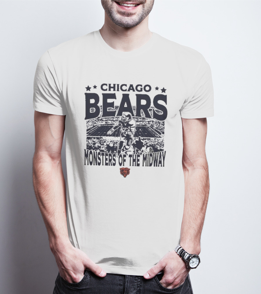 Chicago Bears Monsters Of The Midway Vintage Stadium T-Shirt