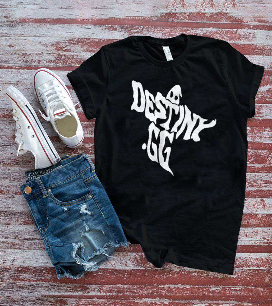 Destiny Gg Ghostly Styled Text T-Shirt