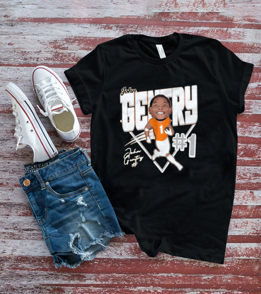 John Gentry #1 Sam Houston Bearkats Football Caricature Signature NCAA T-Shirt
