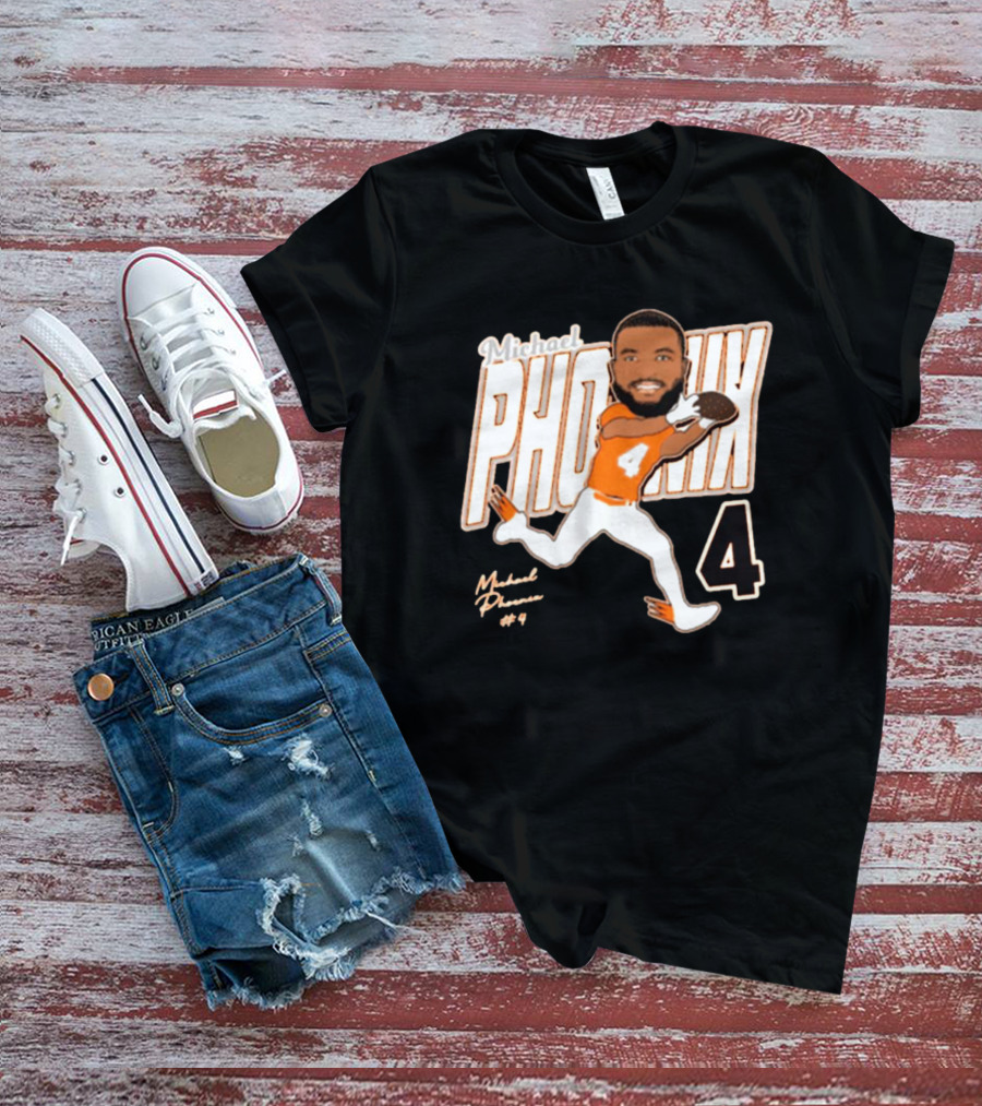 Michael Phoenix 4 Sam Houston Bearkats Football Caricature Signature T-Shirt