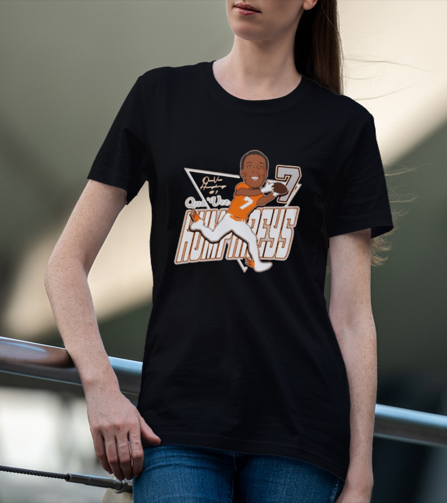 Qua’Vez Humphreys 7 Sam Houston Bearkats Football Caricature Signature T-Shirt
