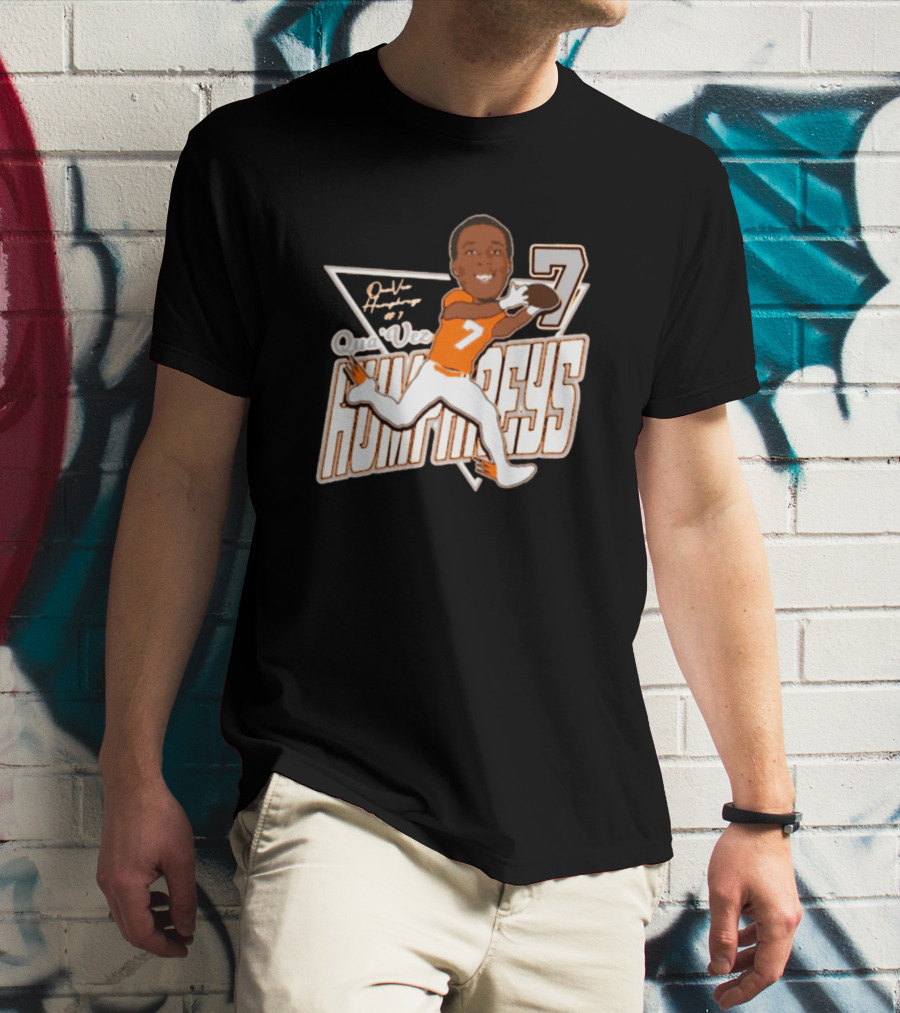 Qua’Vez Humphreys 7 Sam Houston Bearkats Football Caricature Signature T-Shirt