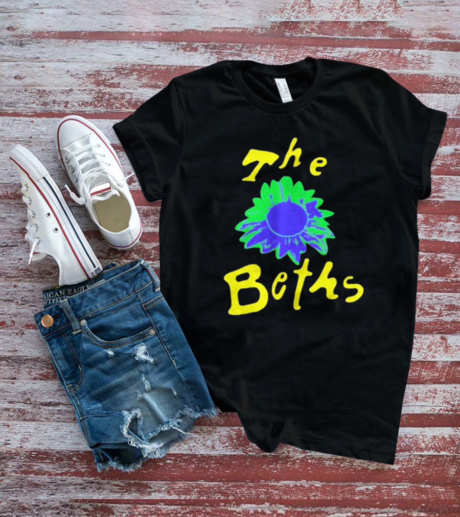 The Beths Bright Blue Green Flower T-Shirt
