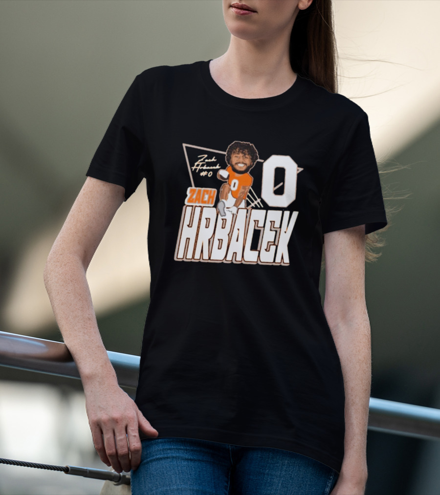 Zach Hrbacek 0 Sam Houston Bearkats Football Caricature Signature T-Shirt