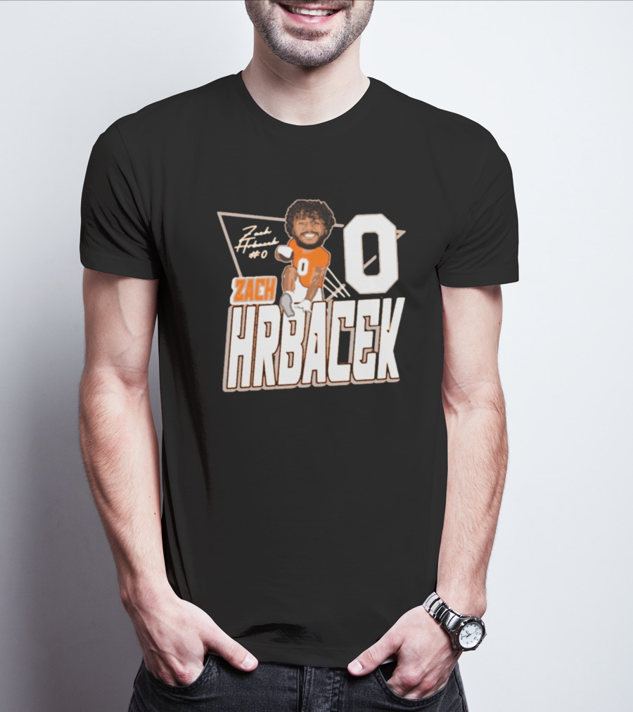Zach Hrbacek 0 Sam Houston Bearkats Football Caricature Signature T-Shirt