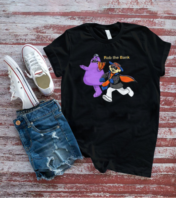 Rob The Bank With Purple Character Duo In New York T-Shirt