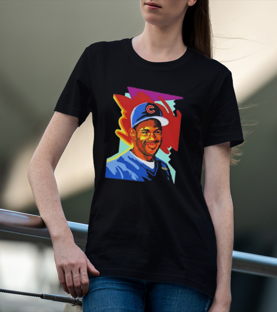 Sammy Cubs Portrait Colorful Art Baseball Cap T-Shirt