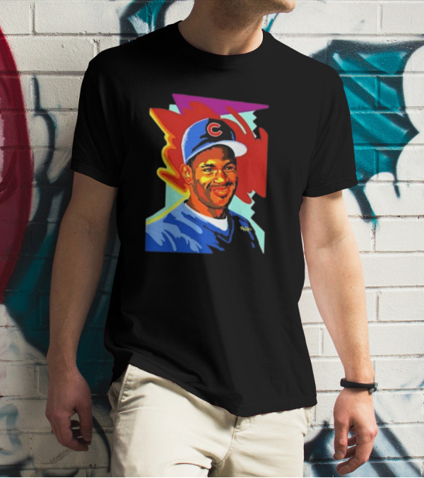 Sammy Cubs Portrait Colorful Art Baseball Cap T-Shirt