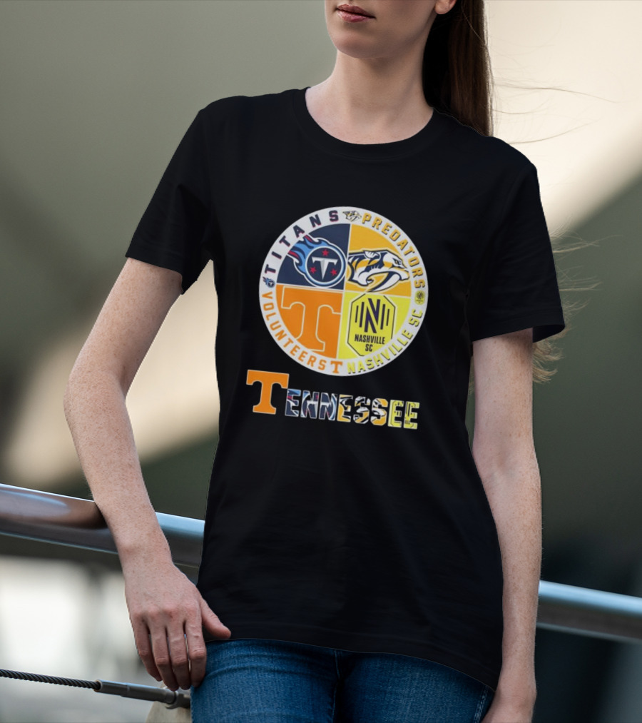Tennessee Titans Predators Volunteers Nashville SC T-Shirt