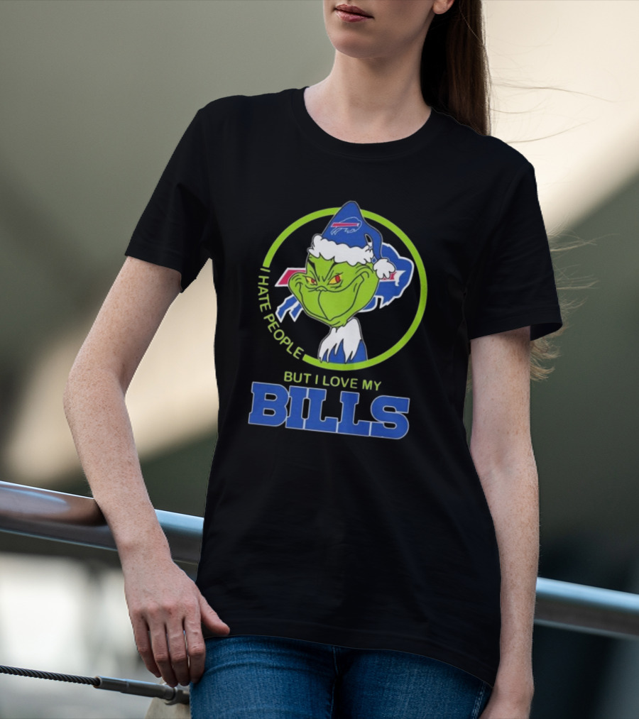 The Grinch I Hate People But I Love My Buffalo Bills T-Shirt