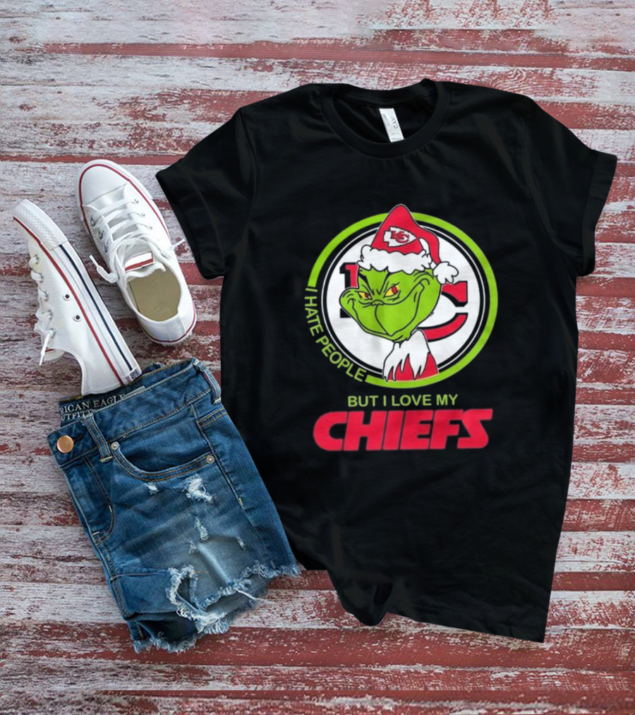 The Grinch I Hate People But I Love My Chiefs Kansas City T-Shirt