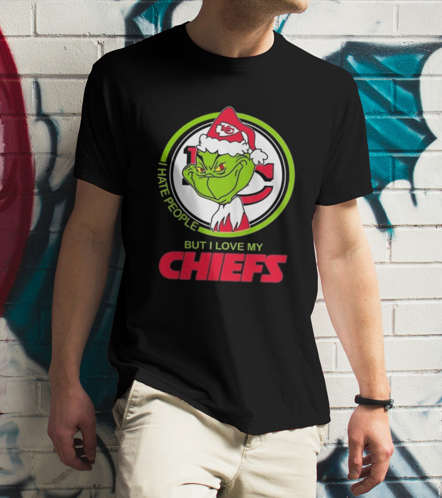 The Grinch I Hate People But I Love My Chiefs Kansas City T-Shirt