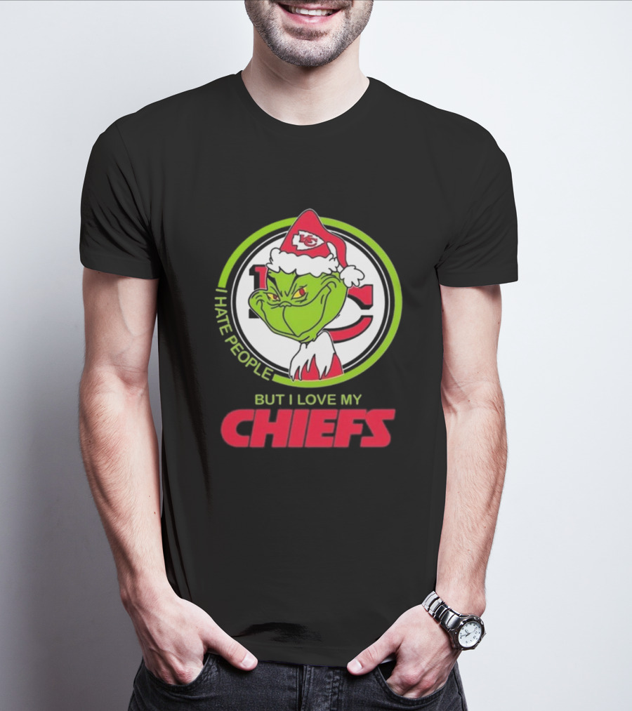 The Grinch I Hate People But I Love My Chiefs Kansas City T-Shirt