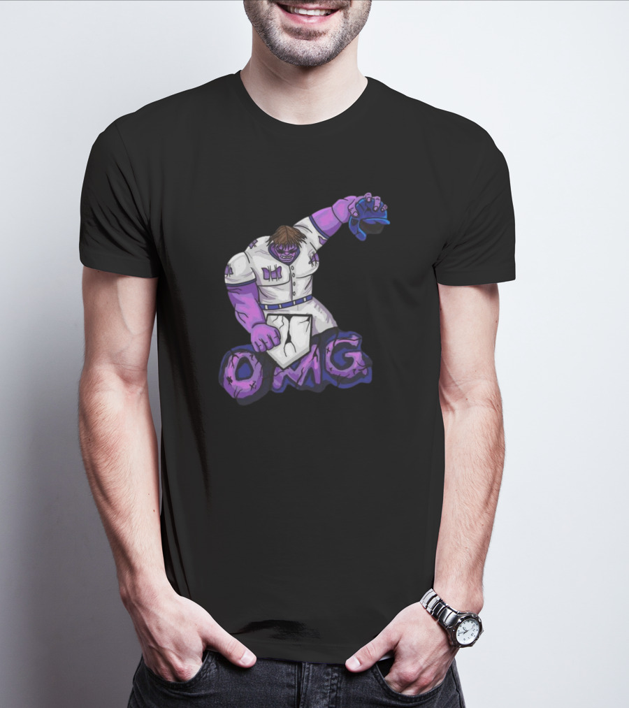 Winker Smash OMG Baseball Monster Character T-Shirt