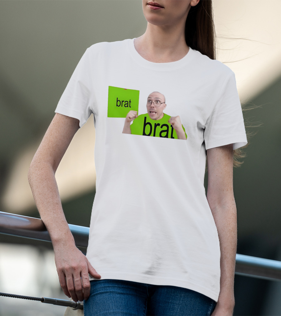 Anthony Fantano Brat Neon Green Double Brat Face T-Shirt