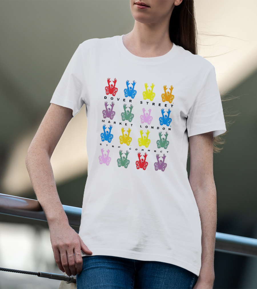 Dover Street Market London Clints DSM Correct Stencil Multicolor T-Shirt