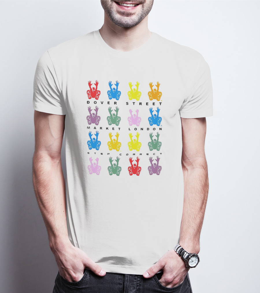 Dover Street Market London Clints DSM Correct Stencil Multicolor T-Shirt