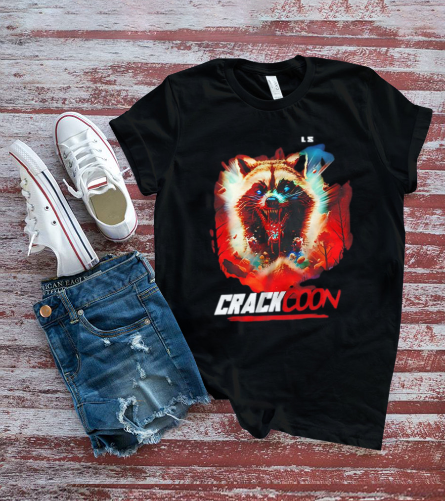 CRACKCOON Crack Kills Movie Horror Raccoon Creature T-Shirt