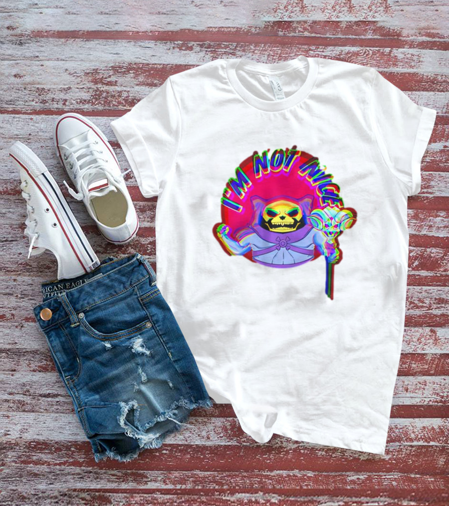 I'm Not Nice Glitch Skull Staff Villain T-Shirt