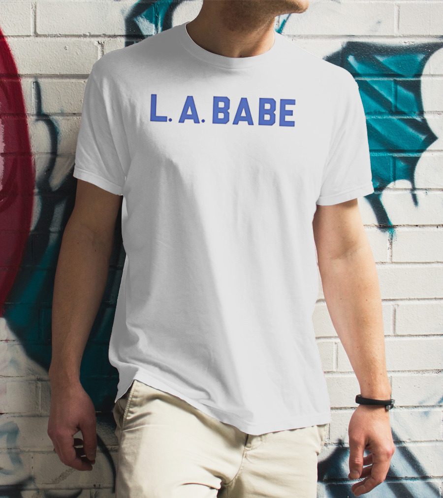 L.A. Babe Bold Blue Block Lettering T-Shirt