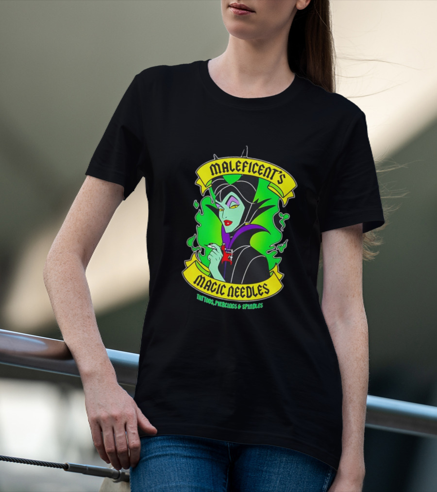 Maleficent's Magic Needles Tattoos Piercings And Spindles T-Shirt