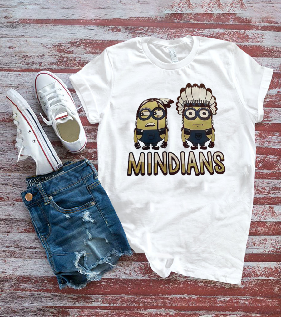 Mindian Minions With Native American Headdress T-Shirt