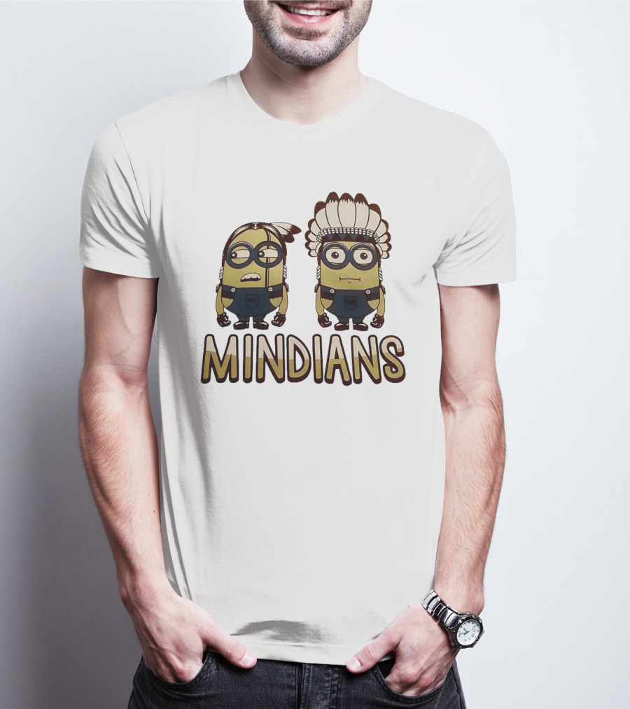 Mindian Minions With Native American Headdress T-Shirt