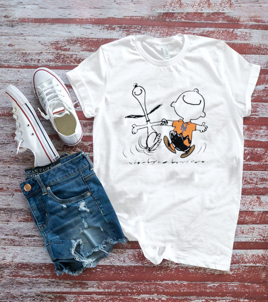 MLB NLDS New York Mets 7-2 MetsWin Snoopy Charlie Brown T-Shirt