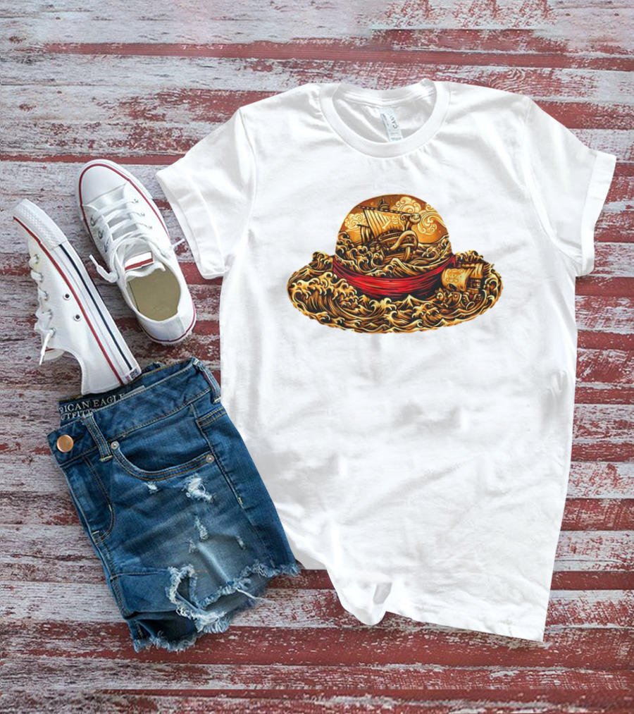 One Piece Luffy's Hat Going Merry Thousand Sunny Pirate Hat T-Shirt