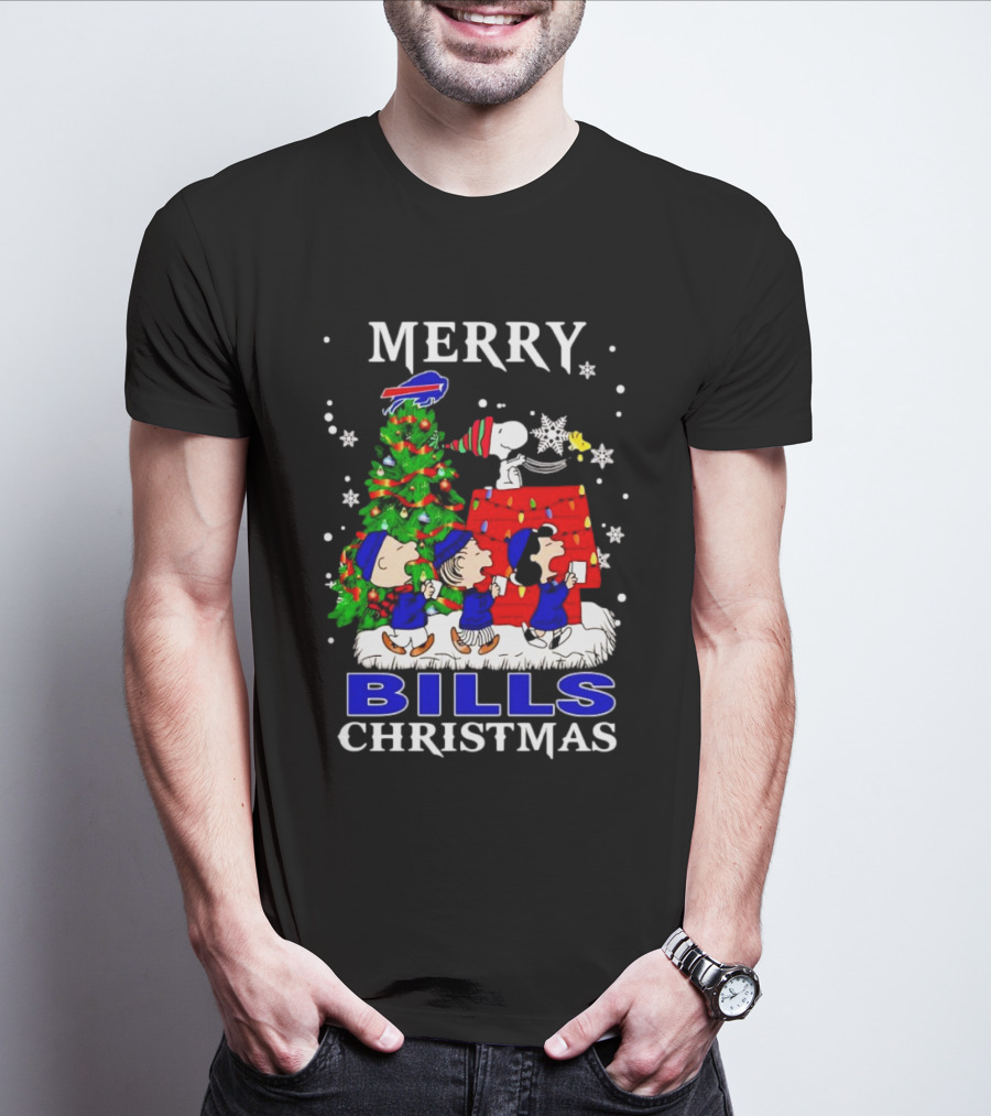 Merry Bills Christmas Peanuts Buffalo Bills T-Shirt