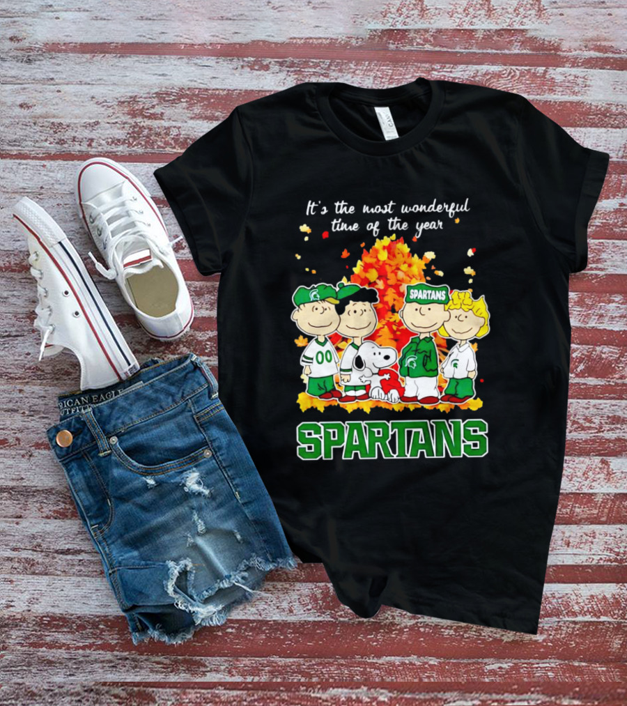 It's The Most Wonderful Time Of The Year Peanuts Spartans Fall T-Shirt