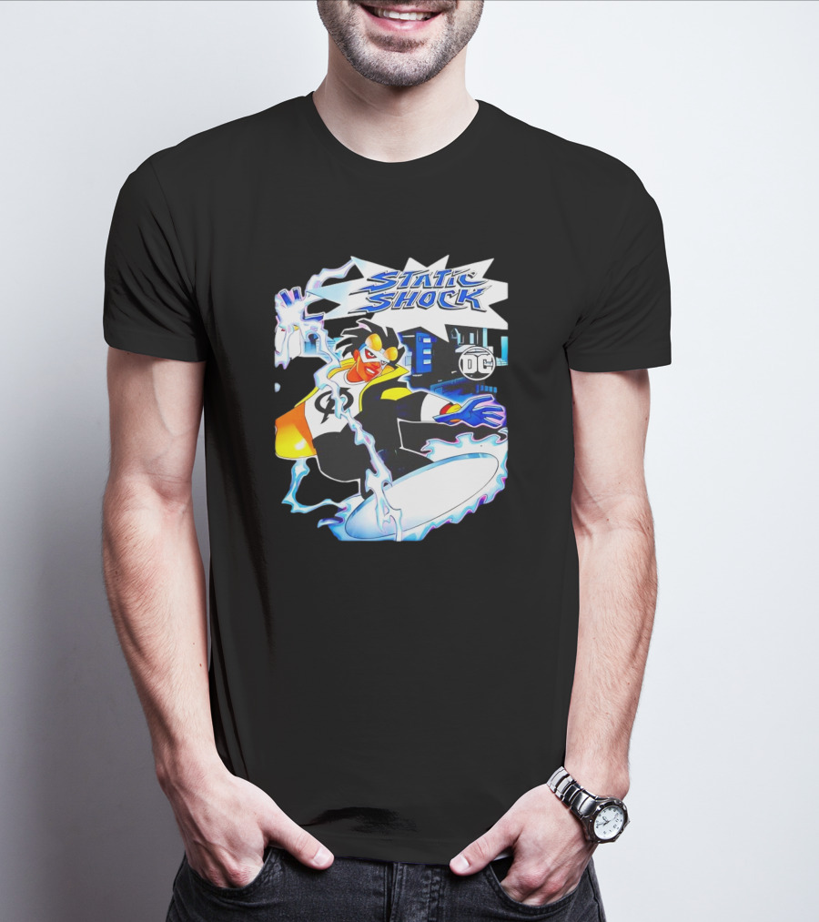 Static Shock DC Comics Electric Hero Iconic T-Shirt