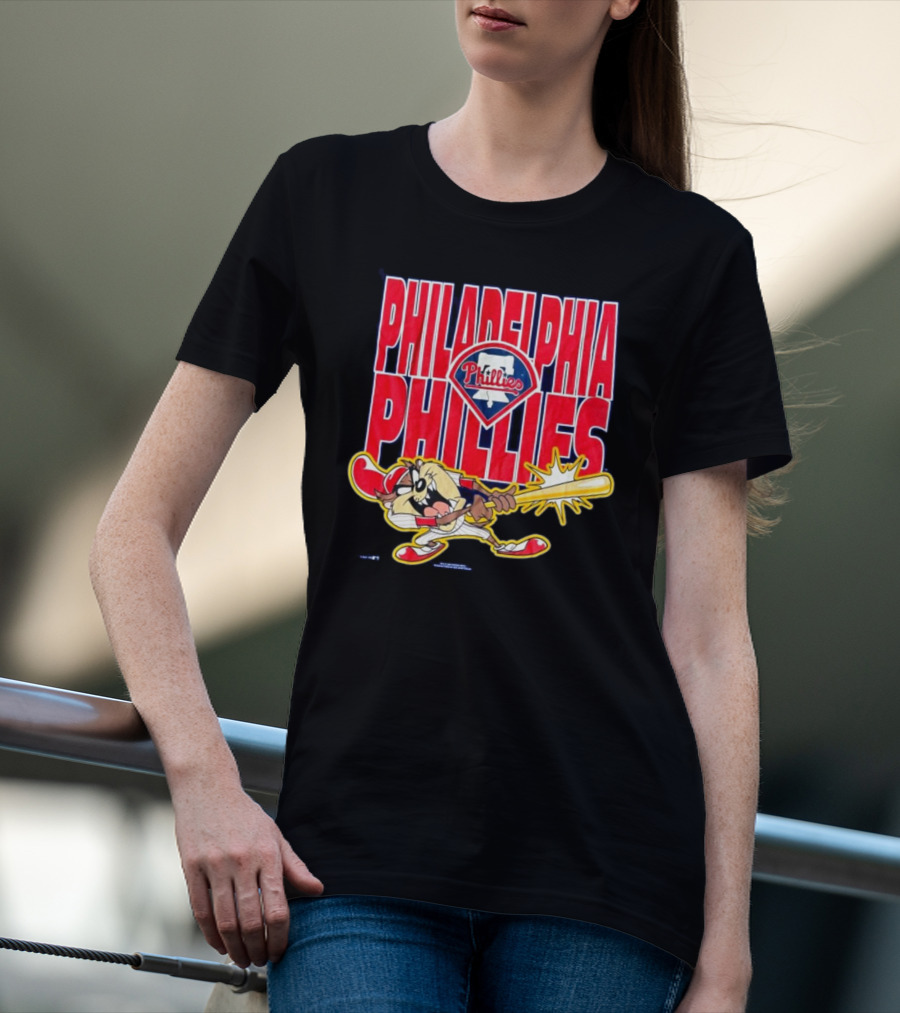 Philadelphia Phillies Tasmanian Devil Taz MLB 1995 Jersey T-Shirt