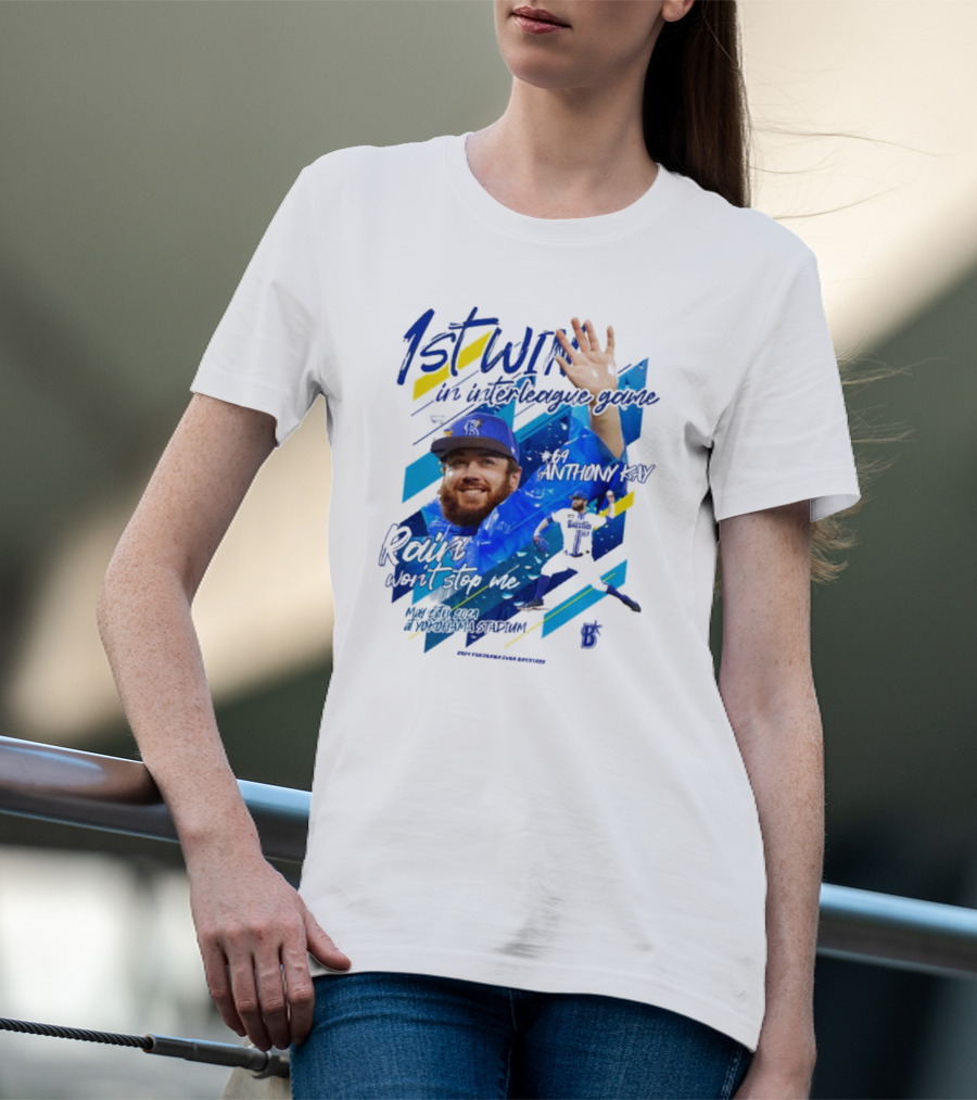 Anthony Kay 1st Win Interleague Game Rain Won’t Stop Me Victory T-Shirt