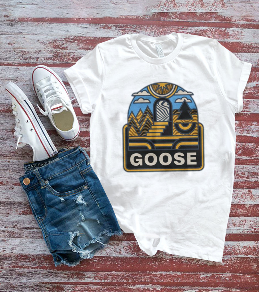 GOOSE Psychedelic Landscape Staircase T-Shirt