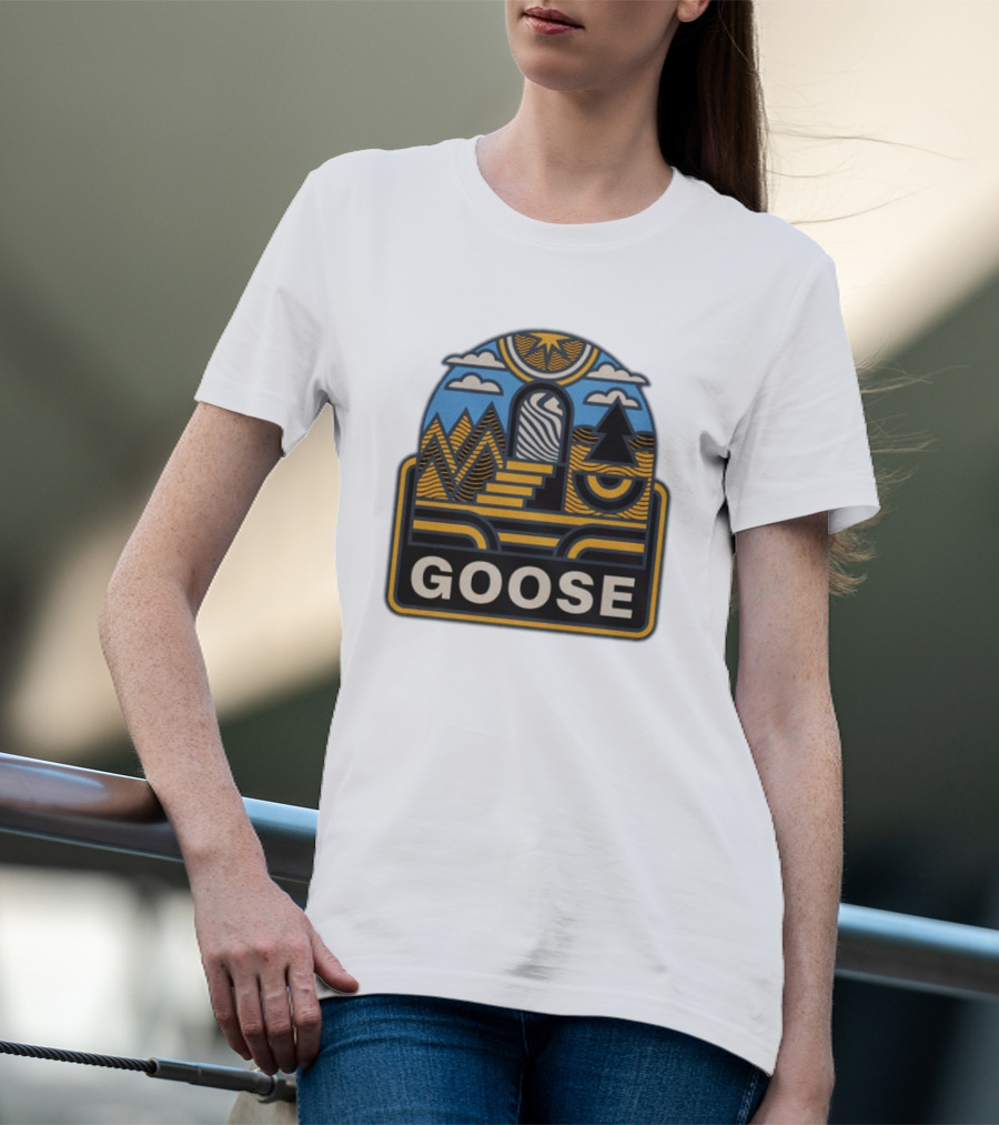 GOOSE Psychedelic Landscape Staircase T-Shirt