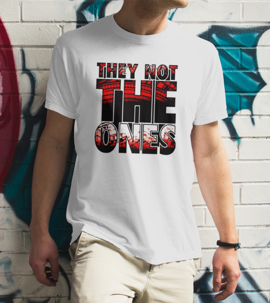 Jimmy Uso They Not The Ones WWE Wrestling Phrase Black Red Bold Letters T-Shirt