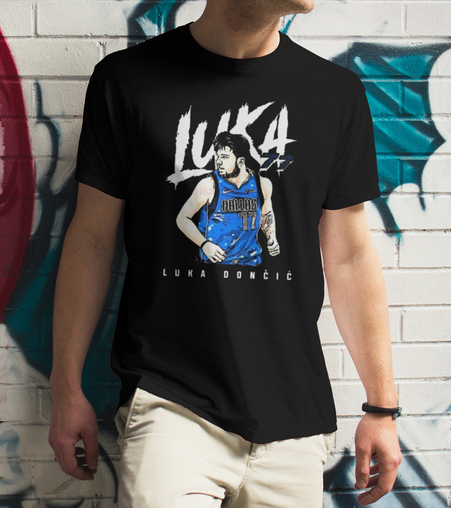 Luka Doncic #77 Dallas Mavericks NBA Player T-Shirt