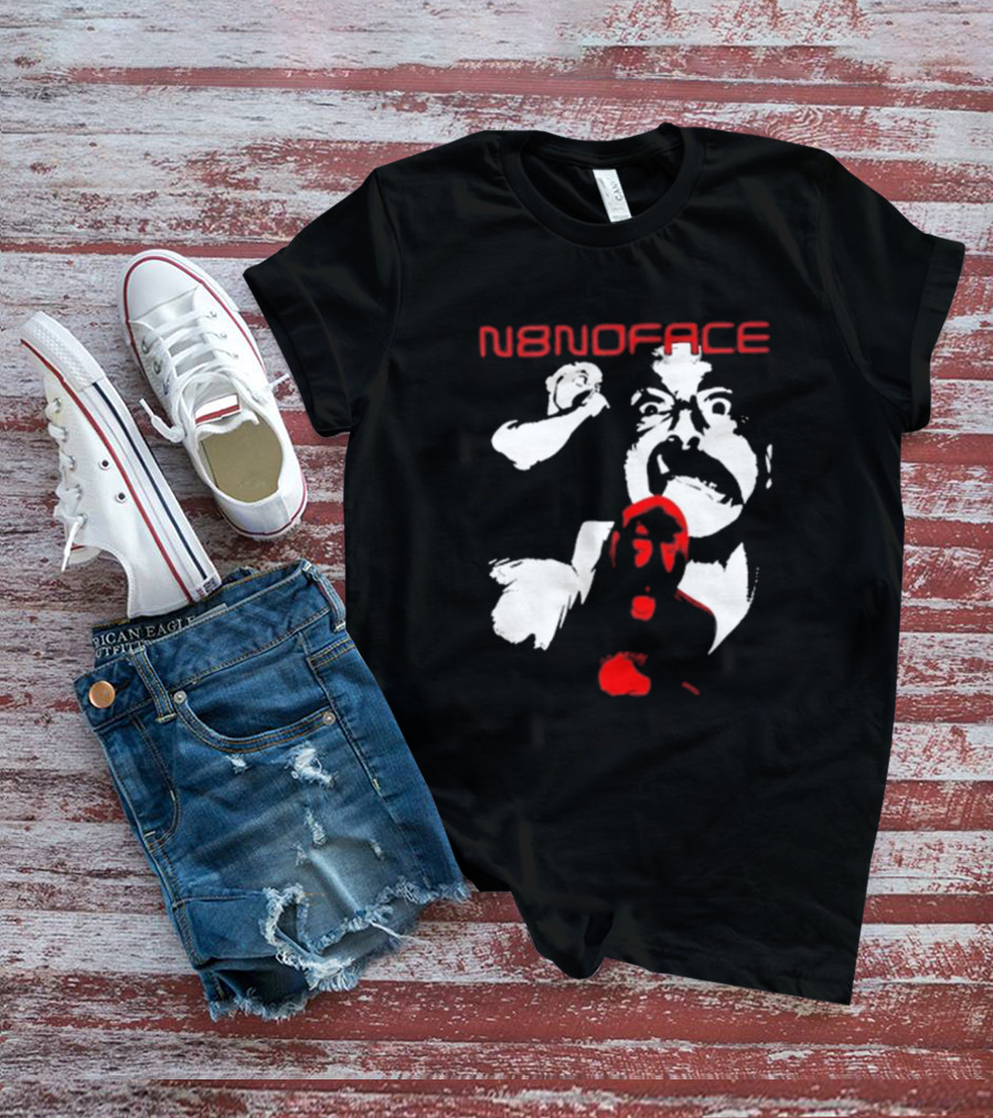 N8noface Expressive Faces Black Red T-Shirt