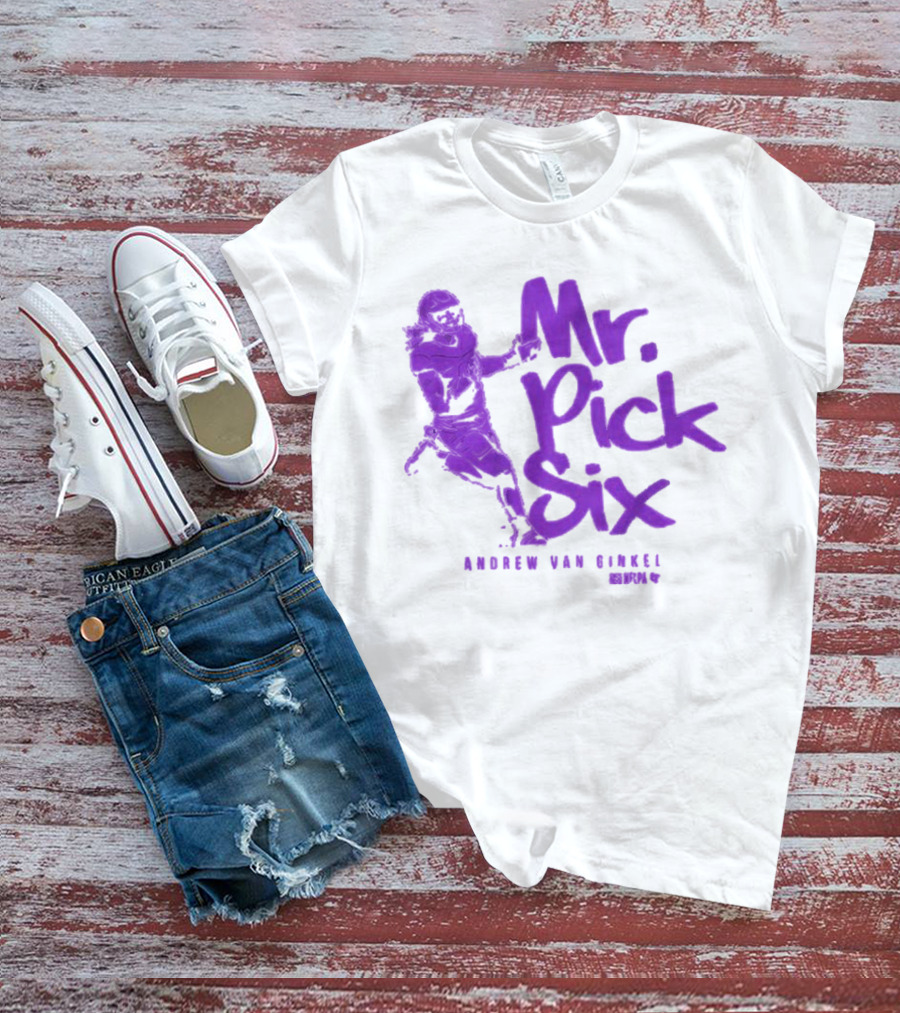 Andrew Van Ginkel Mr. Pick Six NFLPA T-Shirt