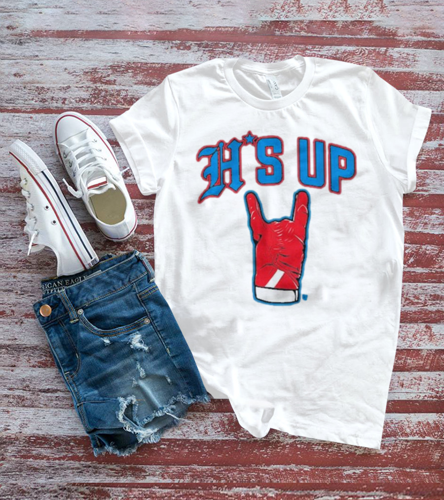 H’s Up Houston Football Hand Gesture T-Shirt