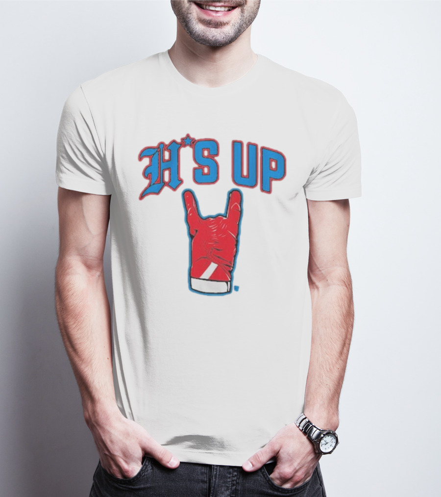 H’s Up Houston Football Hand Gesture T-Shirt