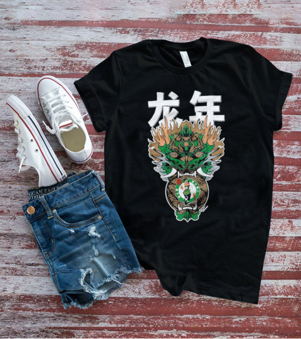 Hyperfly Heather Black Boston Celtics Year Of The Dragon Lunar New Year Collection 龙年 T-Shirt