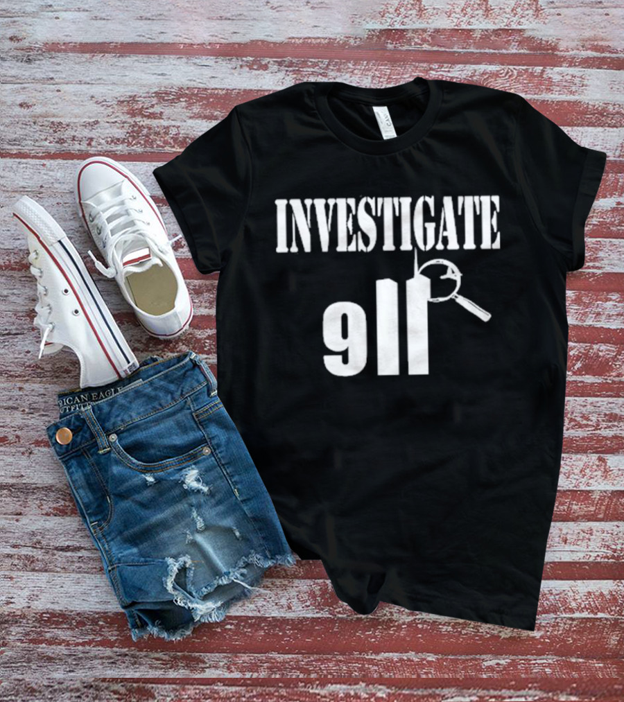 Investigate 911 Twin Towers Magnifying Glass T-Shirt