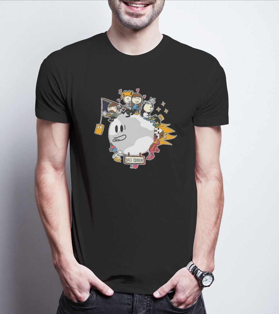 Moonov Moon Art Daj Ober Characters And Hearts T-Shirt